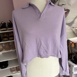 🦄Purple long sleeve polo shirt🦄